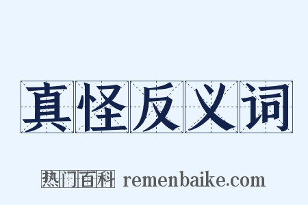 真怪反义词是什么意思的图片